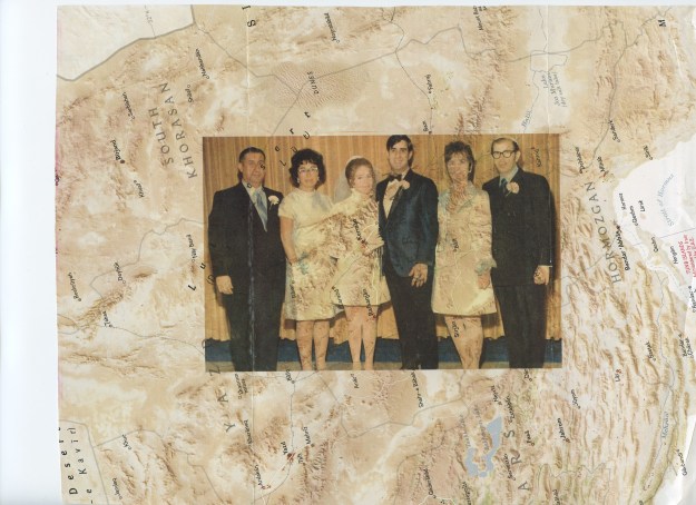 My parents' wedding, superimposed on a map