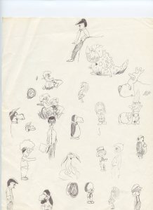 Characters from Bloom County: I never did a lot of copying of other people's work, but there are ways in which is can be useful/interesting.