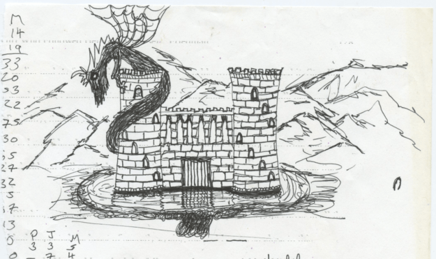 Another little piece of fantasy from the edge of a Scrabble scoring sheet. 