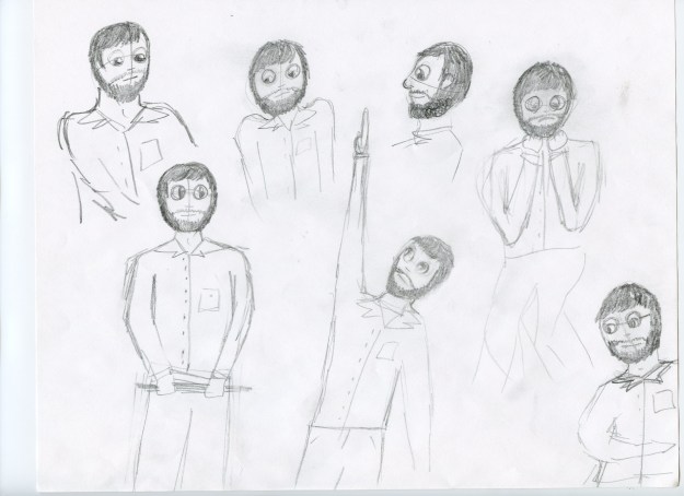 Darling Husband, in the same style. But what if I want another character with a full beard in a button-down shirt?