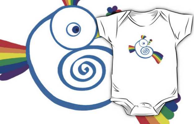 If this onesie looks small to you, don't worry. Rainbird is available in a wide variety of sizes and on many products.