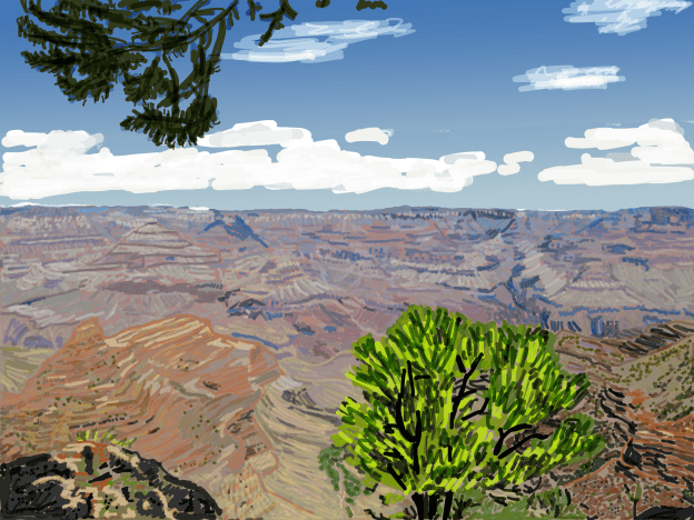 Sorry I couldn't do you justice, majestic view. You're kind of close to being something like what I meant to draw.