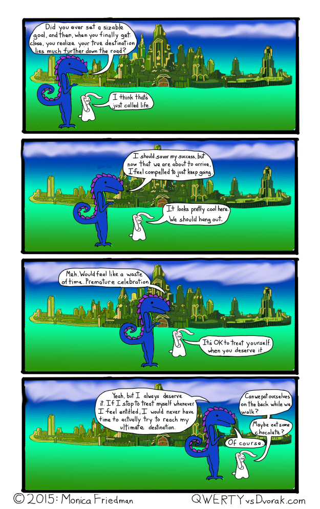 Follow the yellow brick road. Even when you can't see it, just follow it, OK?