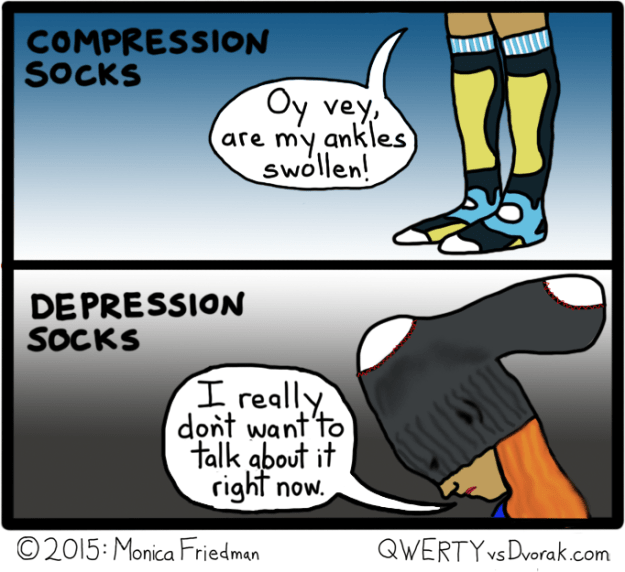 Not pictured: Decompression Socks. Two styles available--"Scuba accident" and "Lying on the couch watching Netflix after Sunday brunch with the extended family"