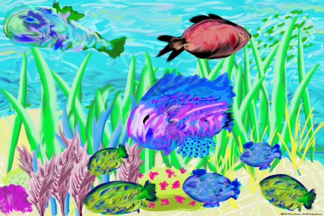 It's even better if you can imagine David Attenborough gleefully narrating the death throes of one sea creature as another organism devours it: "The speckled spitfish thrusts its meager stingers in all directions, but it is too late. The tentacled pseudoblob has already begun the digestion process."