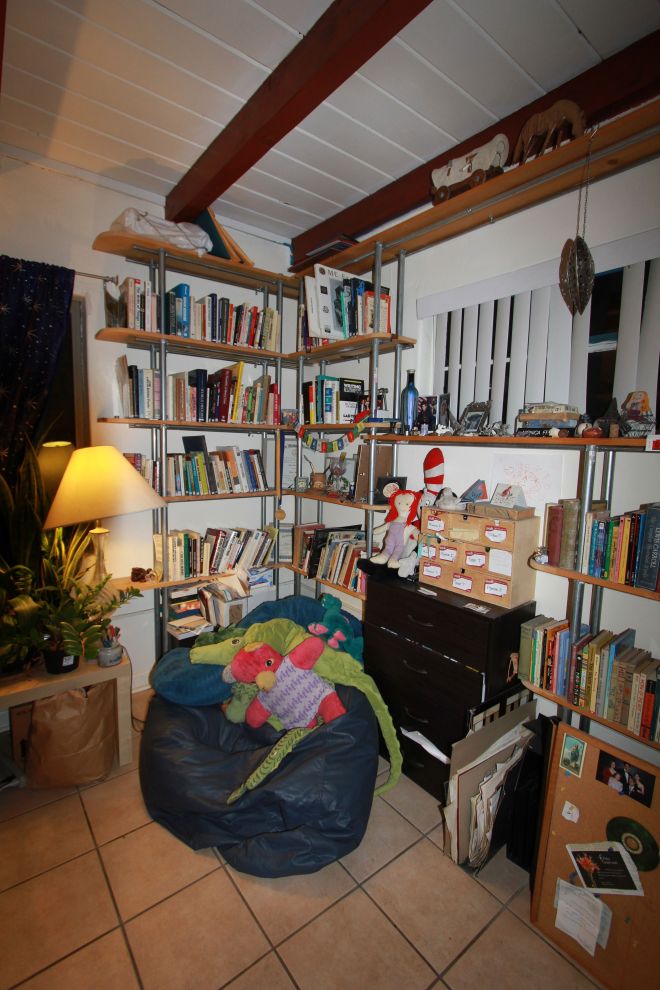 Cozy reading corner.